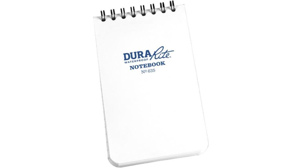 Rite in the Rain Durarite Top Spiral Notebook,3x5in,White 635