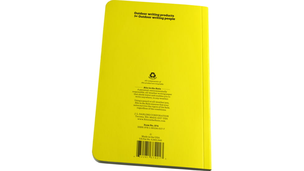 Rite in the Rain FIELD FLEX BOUND - UNIVERSAL, Yellow, 4 5/8 x 7 1/4 374