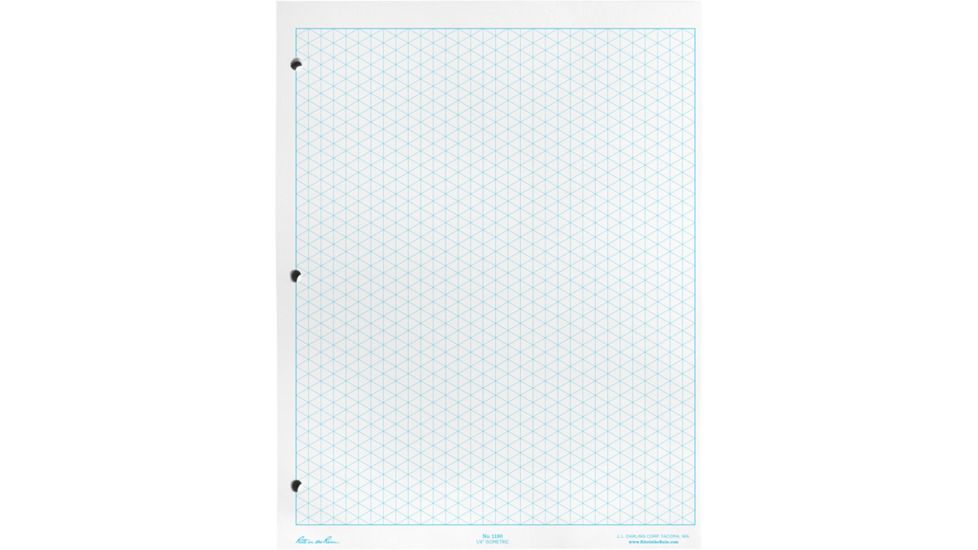 Rite in the Rain GRID SHEETS - ISOMETRIC, White, 8 1/2 x 11 1190