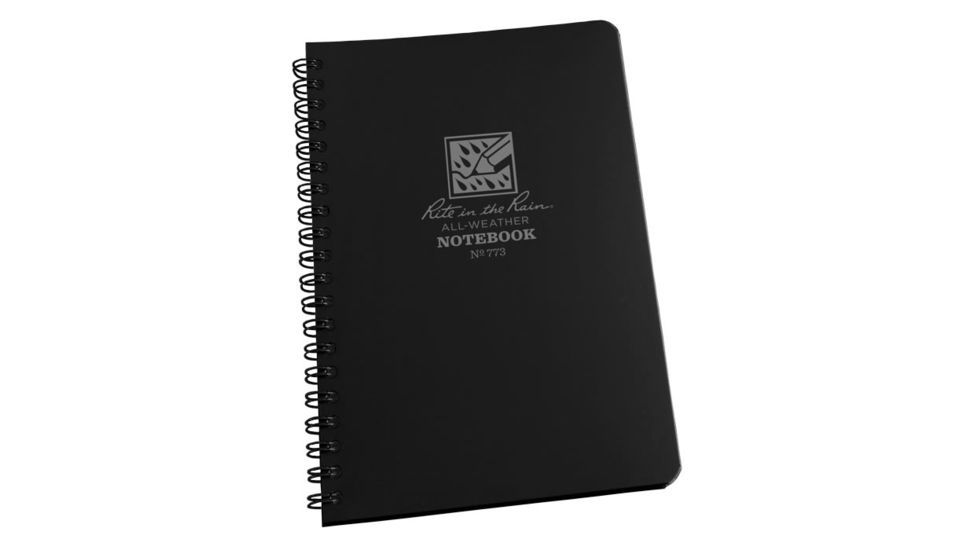 Rite in the Rain Maxi-Side Spiral - Black, Black, 8 1/2 x 11 773-MX
