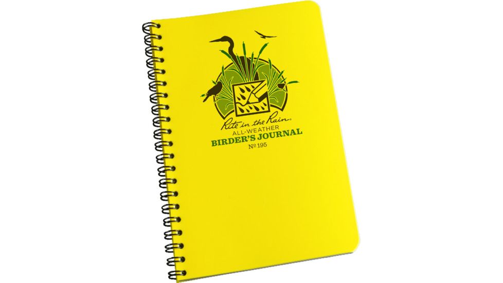 Rite in the Rain SPIRAL NOTEBOOK - BIRDERS, Yellow, 4 5/8 x 7 195