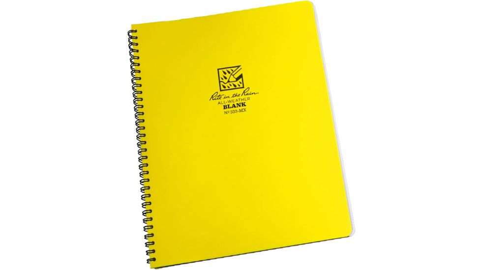 Rite in the Rain Spiral Notebook - Blank, Yellow, 4 5/8 x7 333