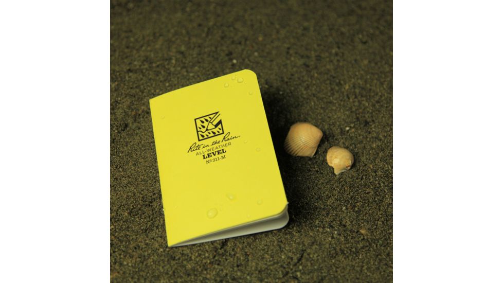Rite in the Rain STAPLED MINI-NOTEBOOK - LEVEL, Yellow, 3 1/4 x 4 5/8 311-M