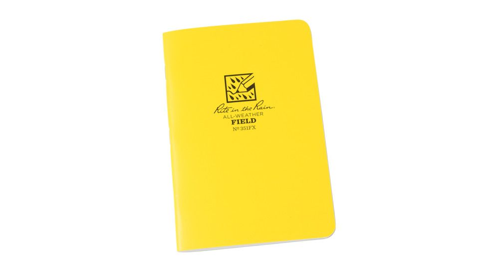 Rite in the Rain Stapled Notebook - Field - 3 Pack, Yellow, 4/5/8 x 7 351FX