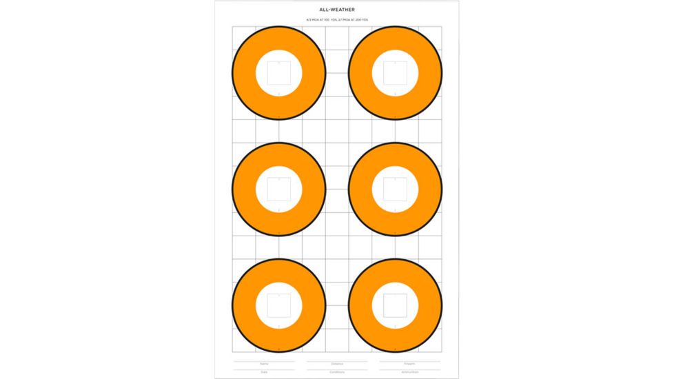 Rite in the Rain Storm Sight All-Weather Shooting Targets - Long Range, 11 x 17, 25Pk RR TG1117LR
