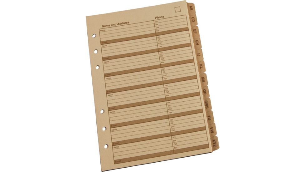 Rite in the Rain TAB SET - ALPHA, Tan, 4/5/8 x 7 9270
