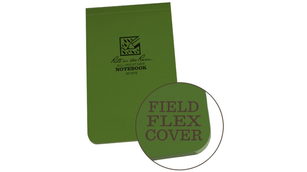Rite in the Rain Top Field Flex - Green, Green, 3 1/4 x 5 1/4 978