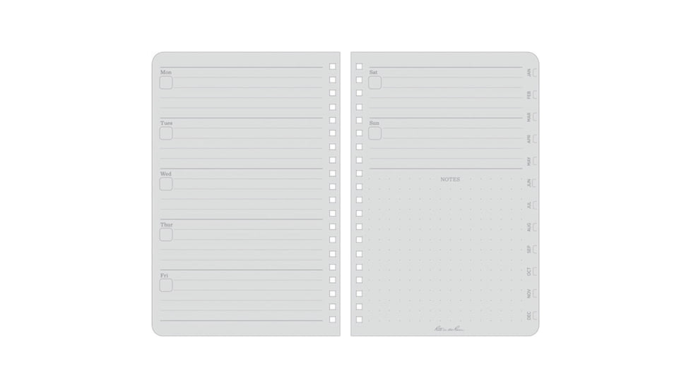 Rite in the Rain Weekly Planner - Undated, Black, P52