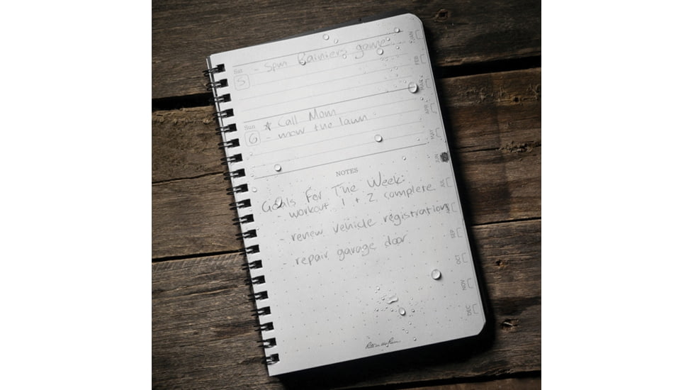 Rite in the Rain Weekly Planner - Undated, Black, P52