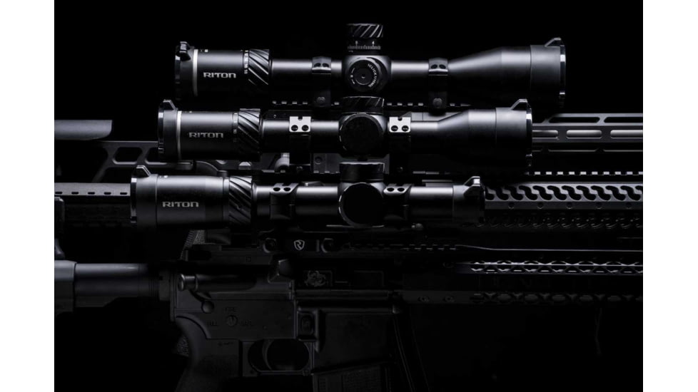 Riton Optics 5 Primal 2-12x44mm Rifle Scope, 30mm Tube, Second Focal Plane, PHD, MOA, Black, 5P212AS23