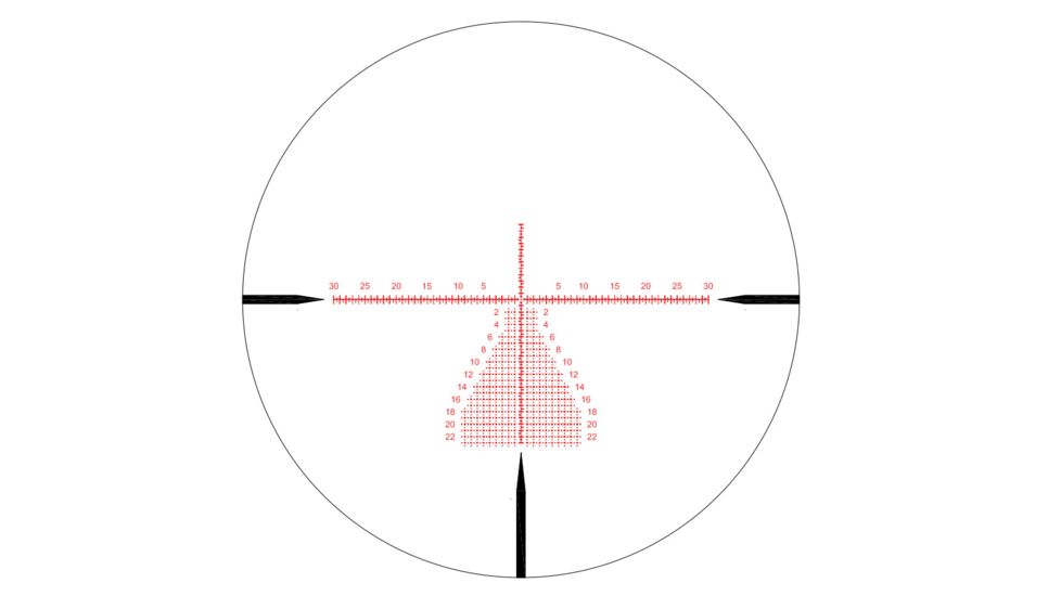 Riton Optics X5 Conquer Rifle Scope, 5-25x50mm, 34mm Tube, First Focal Plane, BAF Reticle, MOA Adjustment, Anodized, Black, Red, 5C525AFI