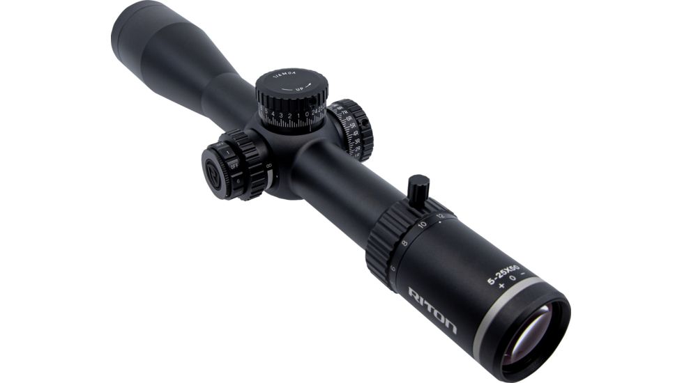 Riton Optics X5 Conquer Rifle Scope, 5-25x50mm, 34mm Tube, First Focal Plane, BAF Reticle, MOA Adjustment, Anodized, Black, Red, 5C525AFI