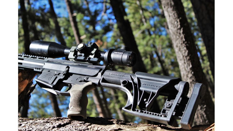 Riton RT-S Mod 5 GEN2 6-24x50 Rifle Scopes, w/Riton Center Crosshair Illuminated Ranging Reticle, First Focal Plane, Black, 19962523960