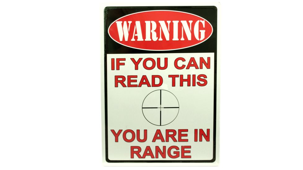 River's Edge 12in.x17in. Weatherpoof Rolled Edge Tin Sign, You Are In Range 184622