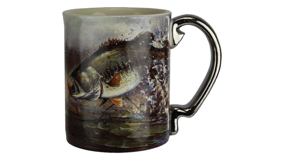 River's Edge Deluxe Mug Bass Scene, Green 86996