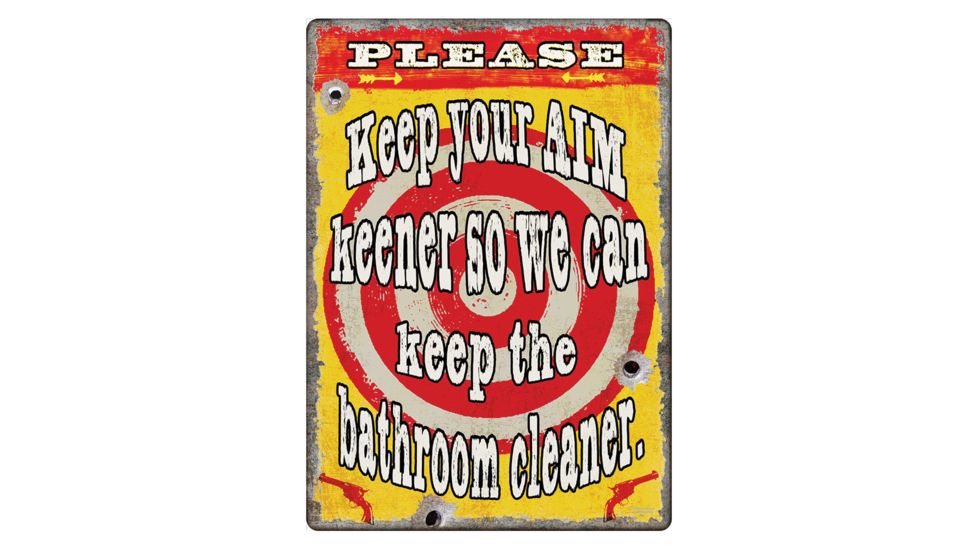River's Edge Keep Your Aim Keener Tin Sign 12x17 1447