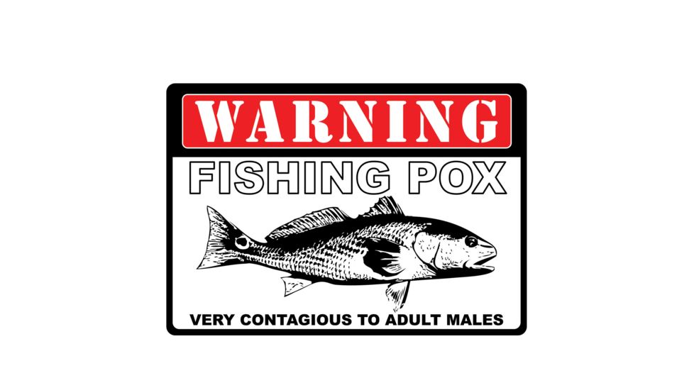 River's Edge Warning Fishing Pox Tin Sign 12x17 1450