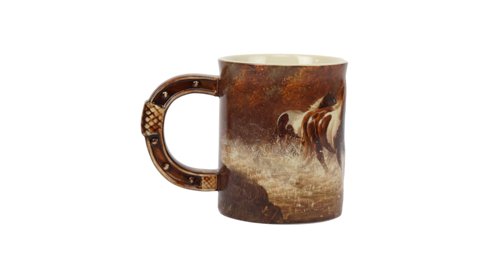 Rivers Edge Ceramic Mug 3D 15oz, Horse Scene, 2448