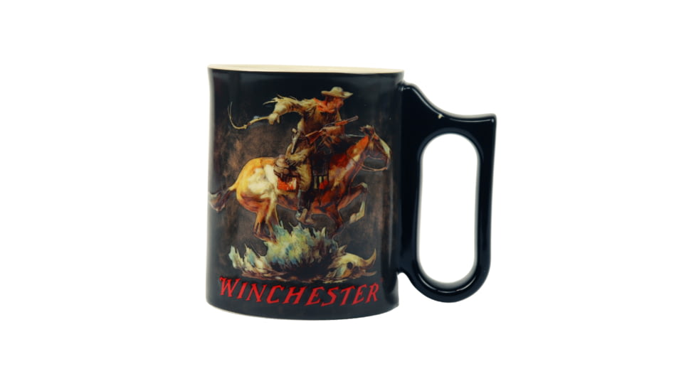 Rivers Edge Ceramic Mug 3D 15oz, Winchester Horse/Rider, 2449