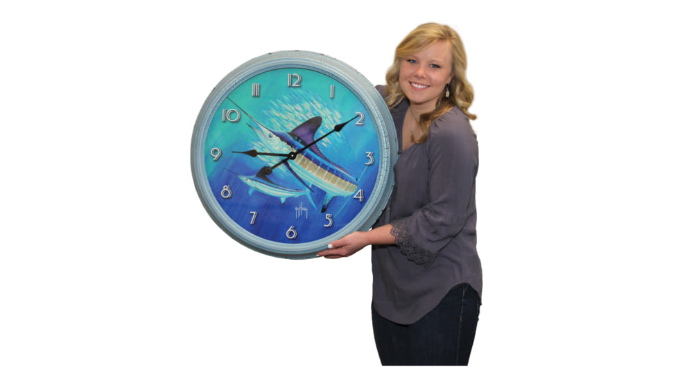 Rivers Edge Clock, 25-inch, Guy Harvey, 1055
