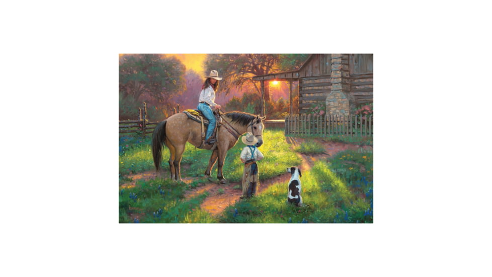 Rivers Edge LED Art, Woman on Horse, 24 x 16 in, 1792