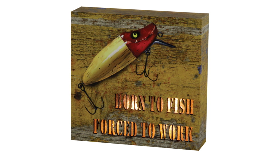 Rivers Edge LED Box 6in x 6in, Born to Fish, 2350