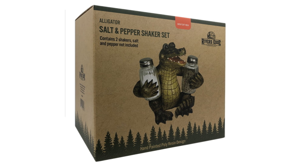 Rivers Edge Salt and Pepper Shakers, Alligator, BBBASP