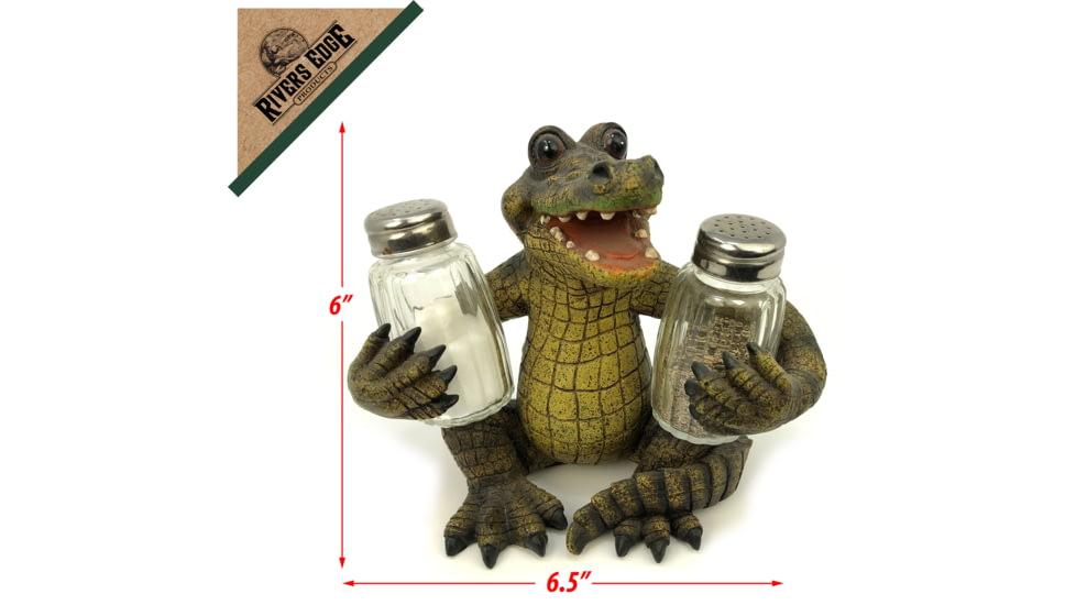 Rivers Edge Salt and Pepper Shakers, Alligator, BBBASP