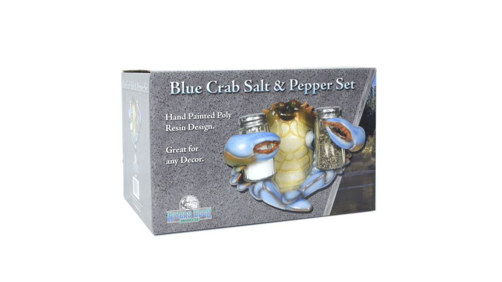 Rivers Edge Salt and Pepper Shakers, Blue Crab, BBBSP