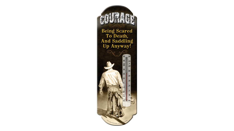 Rivers Edge Tin Thermometer, Courage/Cowboy, 1376