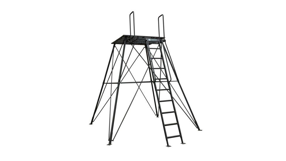 Rivers Edge Treestands 10 ft Tower for Landmark 450 Permanent Blind, Black, Large LM621