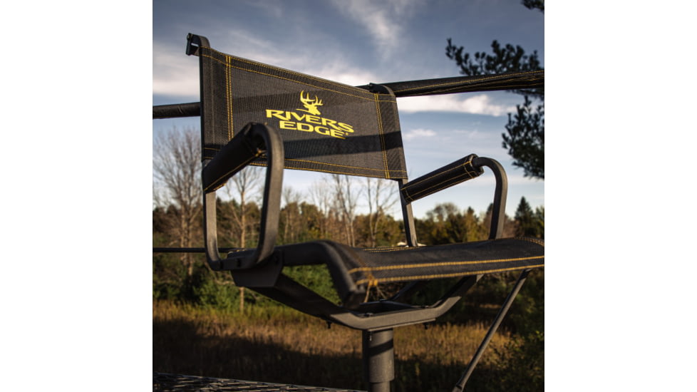 Rivers Edge Treestands 12 2-Man Quad Pod Treestand, Black, 12ft, RE401