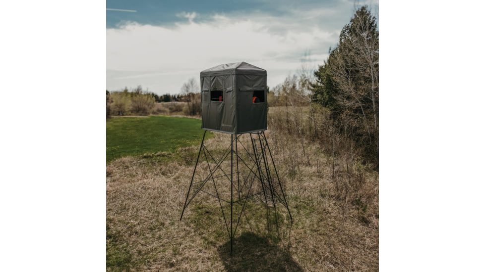 Rivers Edge Treestands 550 Shooting House, Black &amp; Dusty Olive, 2-Person, LM550C