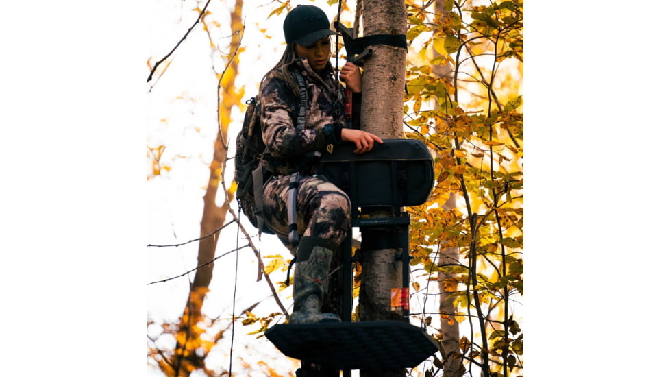 Rivers Edge Treestands Lite Foot Aluminum Hang-on Stand, Black, RE557