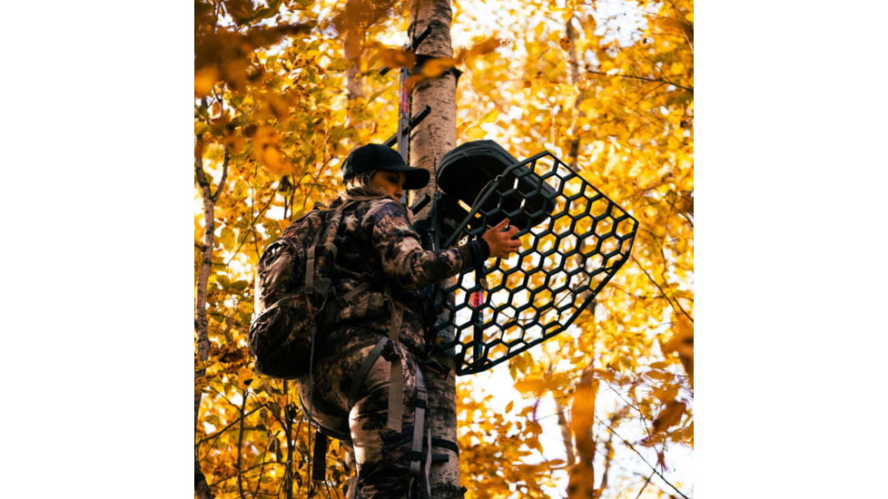 Rivers Edge Treestands Lite Foot Aluminum Hang-on Stand, Black, RE557