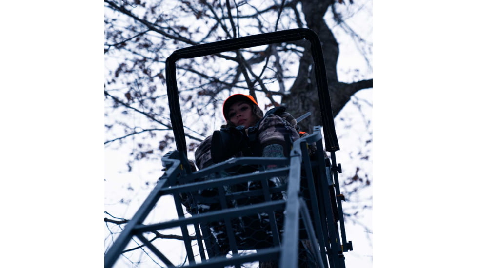 Rivers Edge Treestands Retreat 1-Man Ladder Stand, Black, Medium, RE656