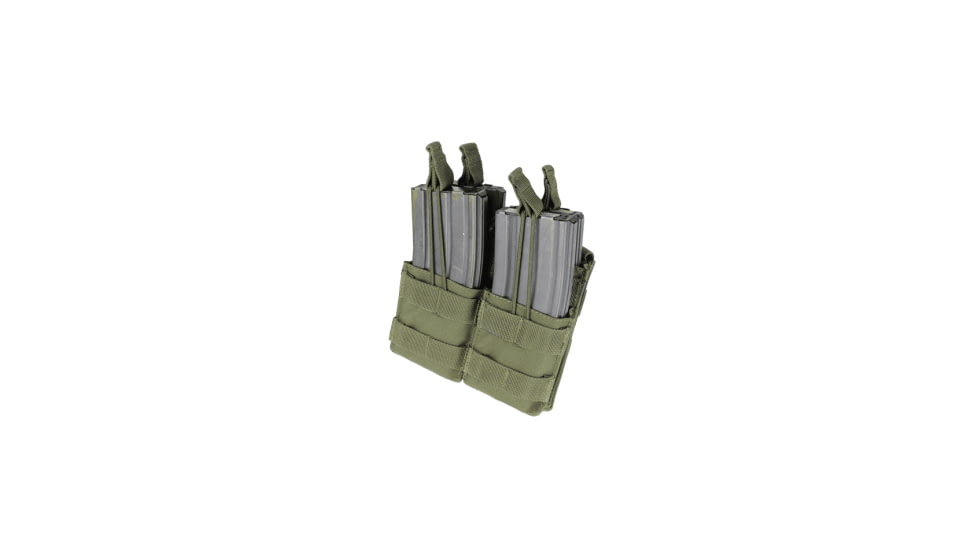 RMA Armament Condor Double Stacker Open-Top M4 Mag Pouch MA43 - Olive Drab, Condor MA43-001