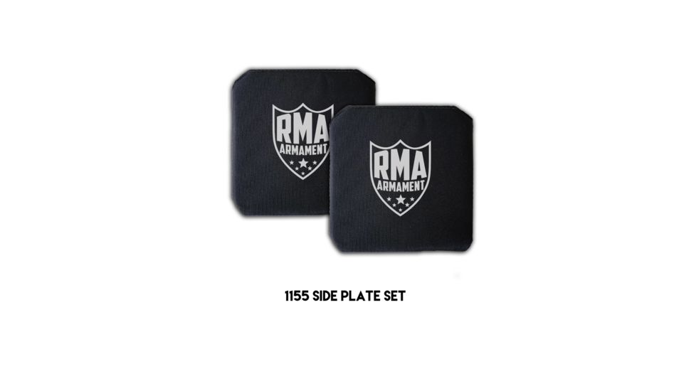 RMA Armament Level IV 6in X 6in Side Plate Set, 1in, Single-Curve, Model 1155SP 1155SP
