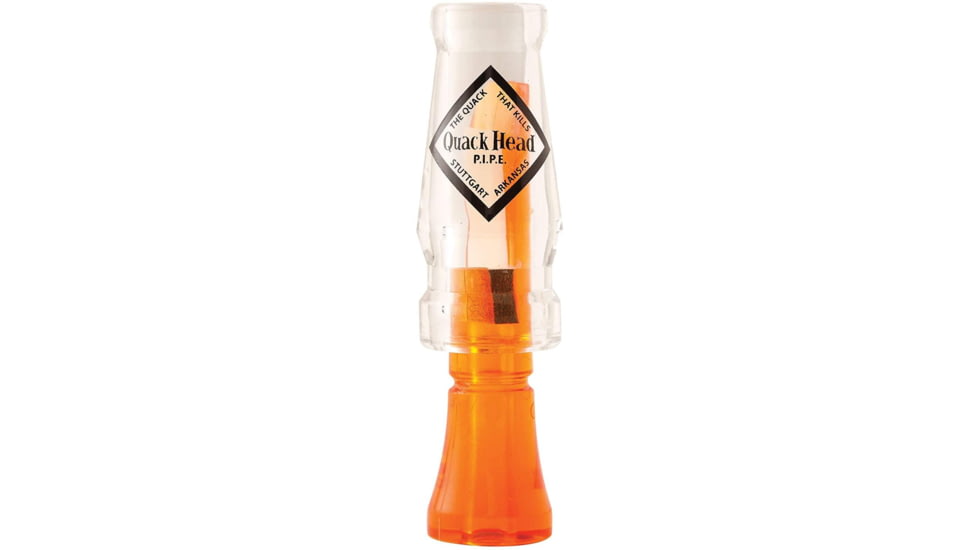 RNT Calls Quackhead Quack Pipe Single Reed Duck Call, Orange/White, RNT015