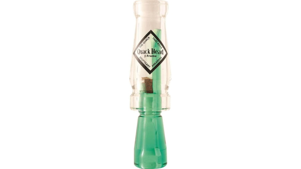 RNT Calls Quackhead Single Reed J-Frame Duck Call, White/Green, RNT010