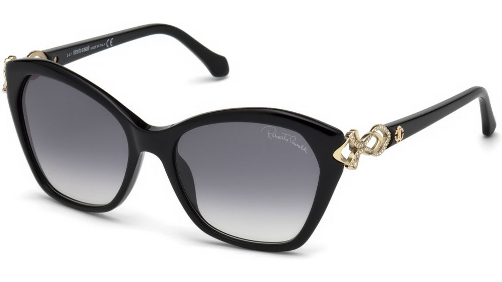 Roberto Cavalli RC1077 Sunglasses - Shiny Black Frame Color