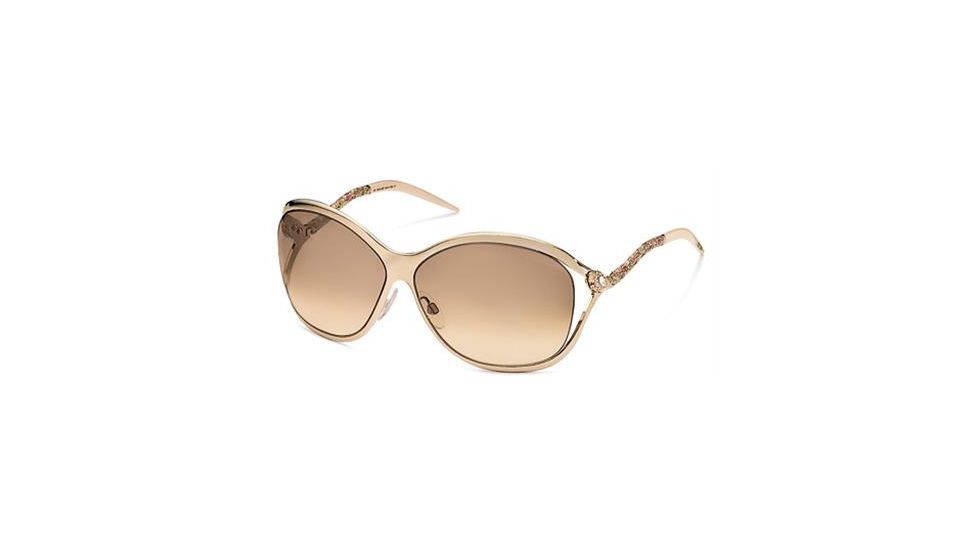 Roberto Cavalli Pirite Sunglasses Rose Gold Frame, Gradient Brown Lenses 30G