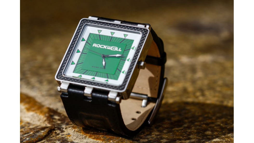 Rockwell Time CF Black Leather Case/ Green Dial Mens Watch CF107