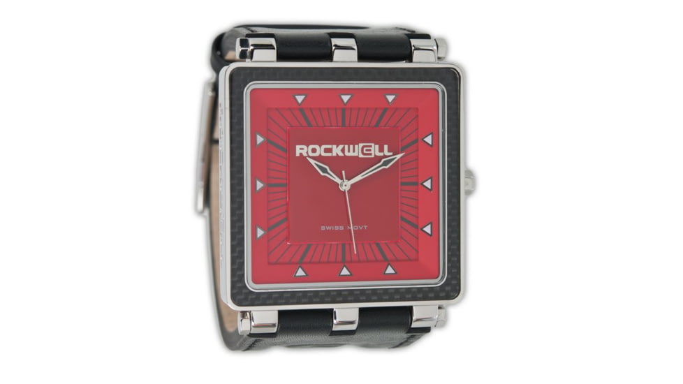 Rockwell Time CF Black Leather Case/Red Dial Mens Watch CF104