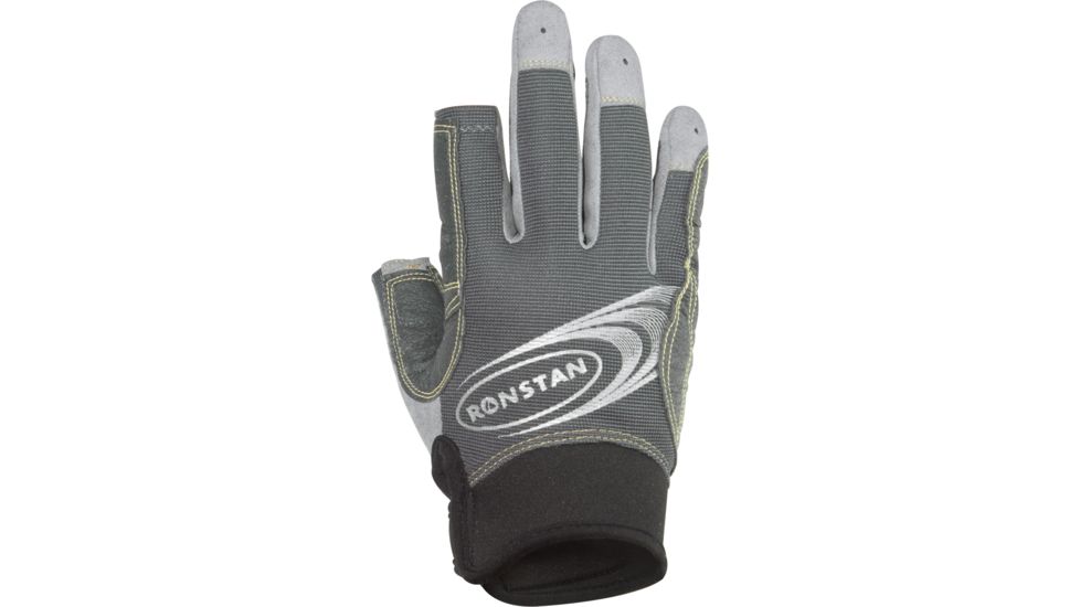 Ronstan Sticky Race Gloves w/3 Full &amp; 2 Cut Fingers - Grey - X-Small 54952