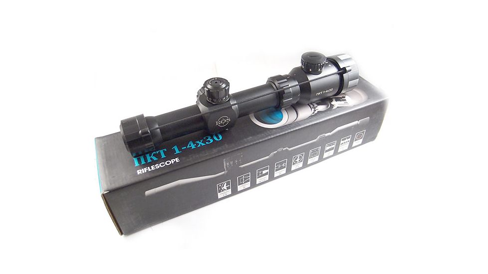 ROS Optics CTS 1-4x30mm Multipurpose Collimator Rifle Scope w/ Illuminated Reticle, Black, GSCTS1430