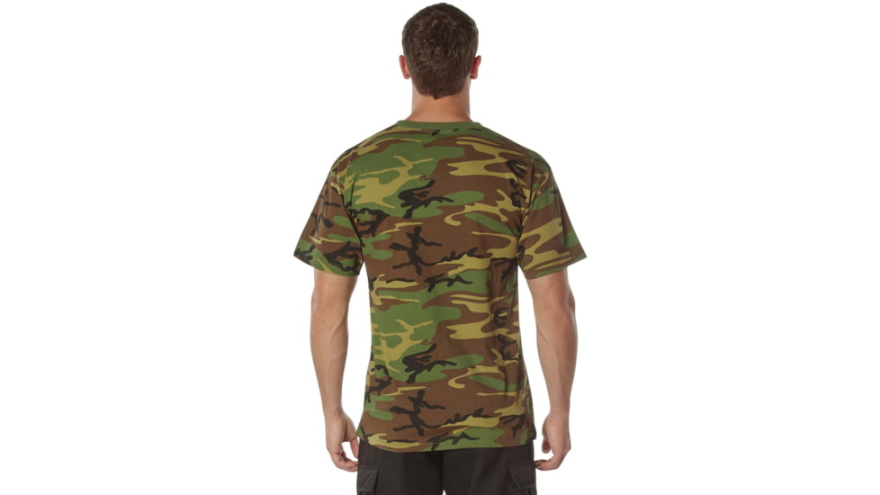 Rothco 100% Cotton Camo T-Shirt - Mens, Woodland Camo, Medium, 60560-WoodlandCamo-M