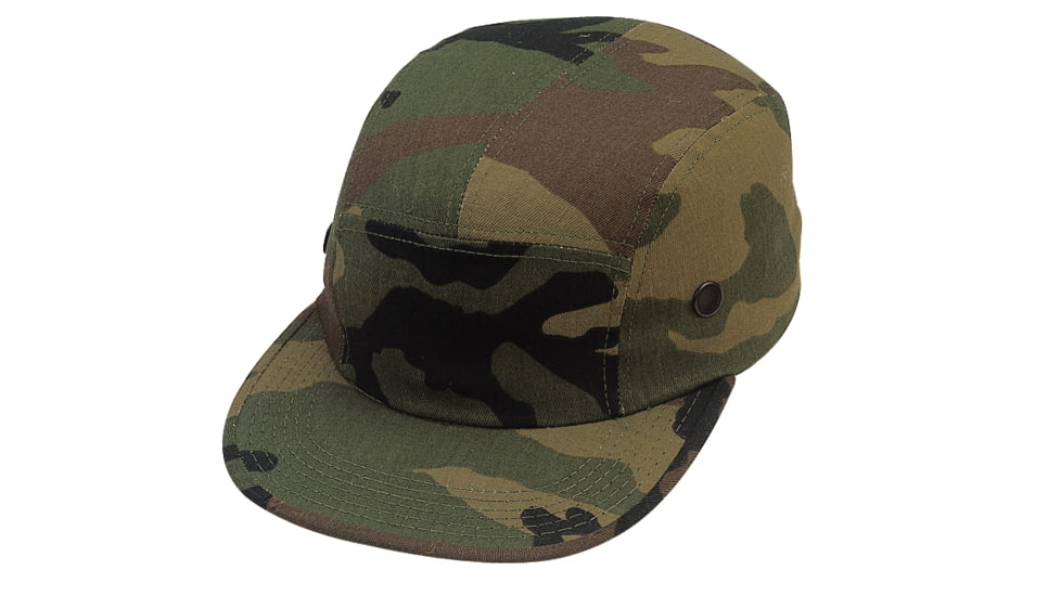 Rothco 5 Panel Military Street Cap, Woodland Camo, 9500-WoodlandCamo