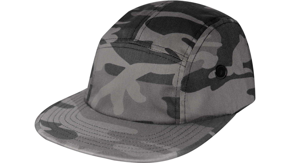 Rothco 5 Panel Military Street Cap, Black Camo, One Size, 95001-BlackCamo