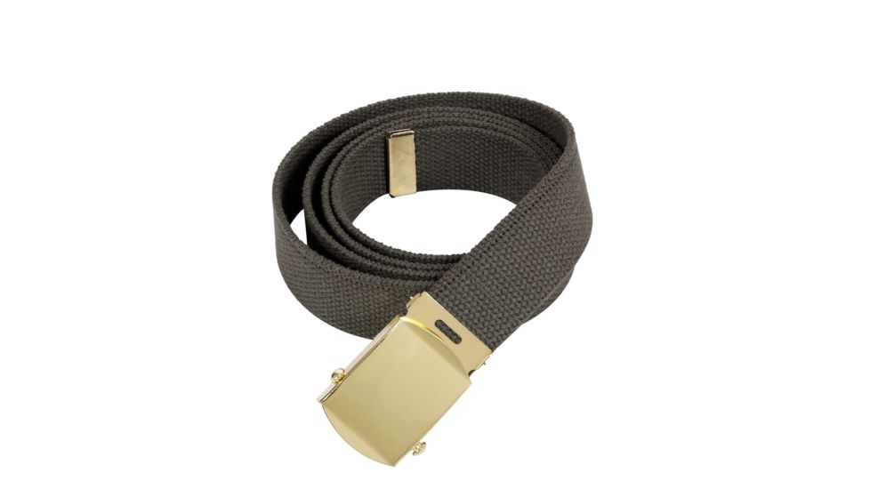 Rothco 64 Inch Military Color Web Belts, Gold, Olive Drab, 4264-Gold-OliveDrab